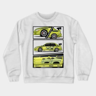 2f2f evo mitsubhishi evolution 2fast 2furious green Crewneck Sweatshirt